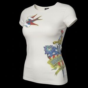 Harley-Davidson White Graphic Women Top